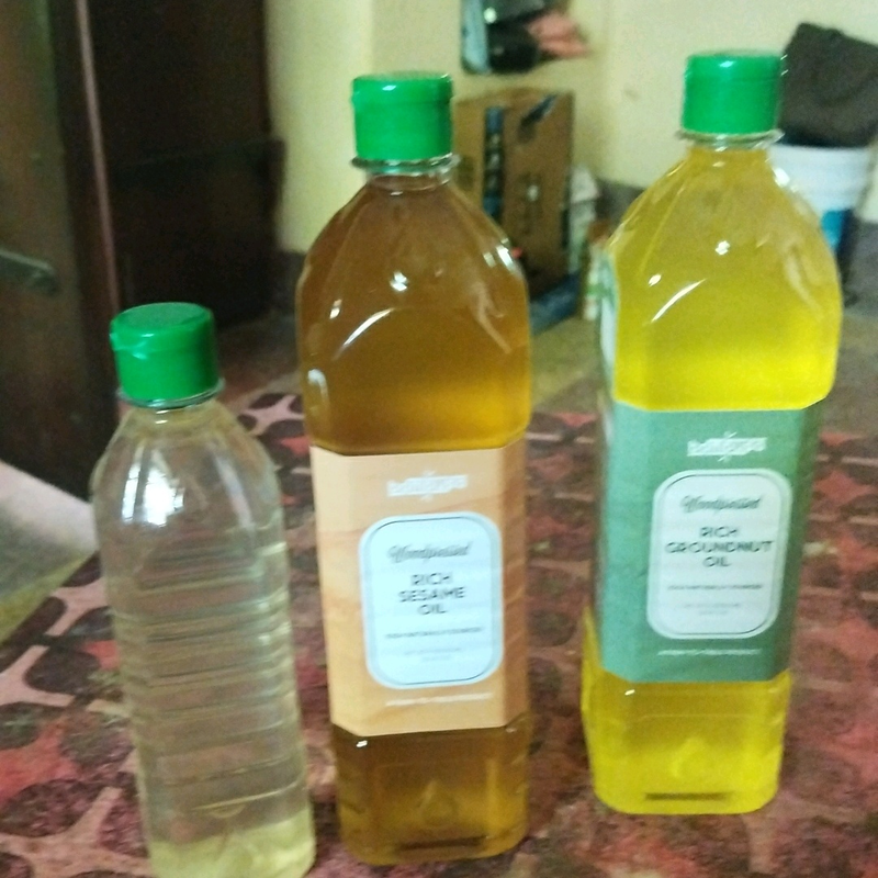 PRICE DROP ALERT.....380RS...COMBO OFFER... 1/2COCONUT OIL... 1SESAME OIL.... ALL PRODUCTS ARE WOOD PRESSED... ORGANIC.... BAMBUSA PRODUCTS ... MANUFACTURERS ANALIKA FOODS @divya