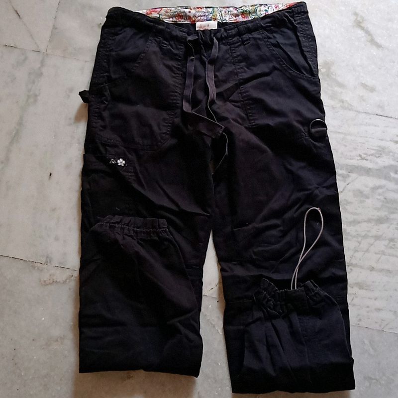 Black  Cargo Trouser