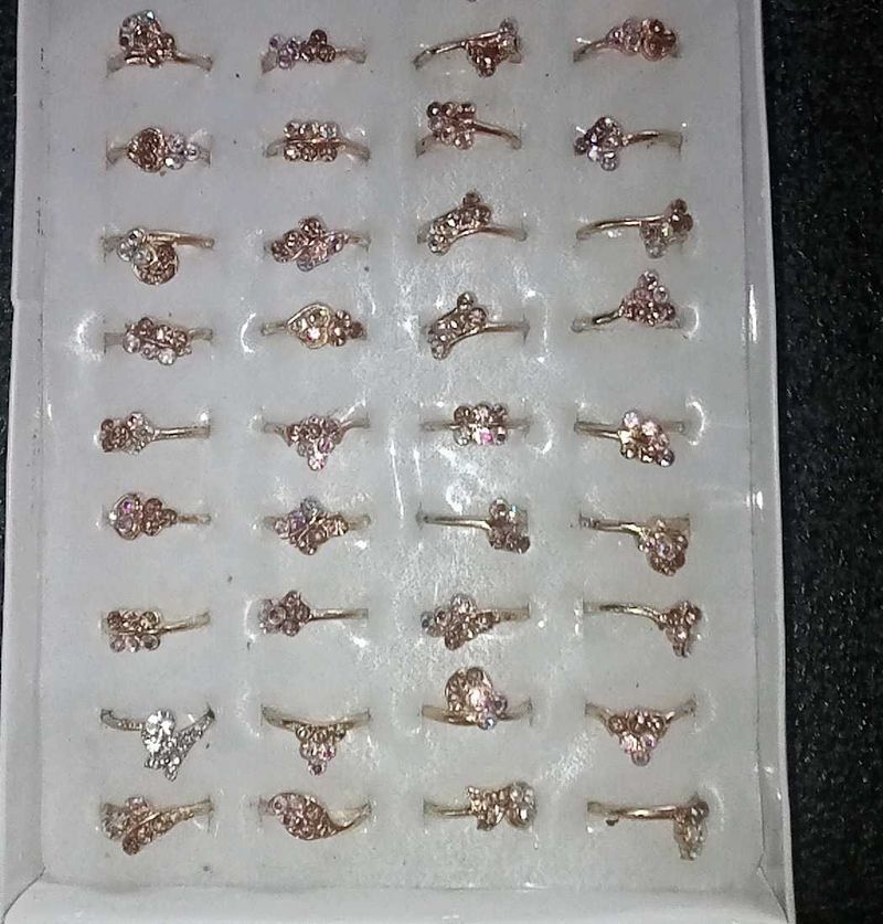 Vintage Rhinestone Rings Set