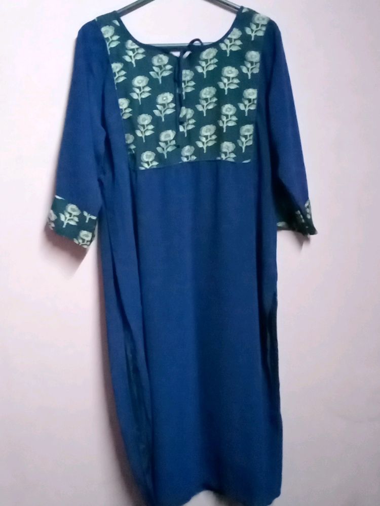 Navy Blue Georgette Kurta