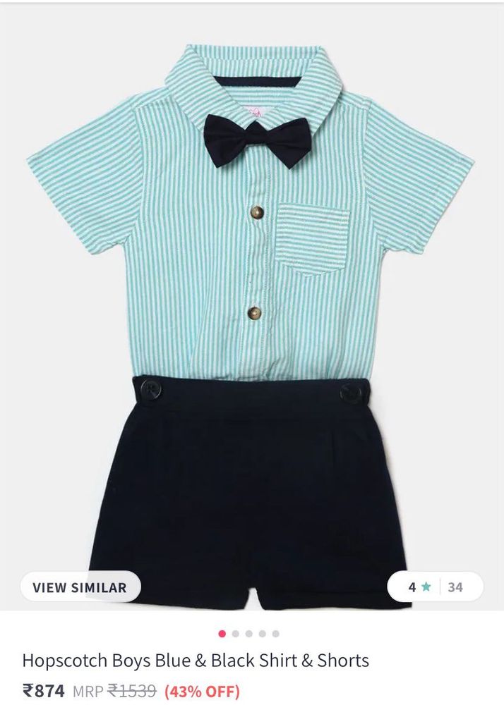 Boys Blue &amp; Black Outfit hopscotch