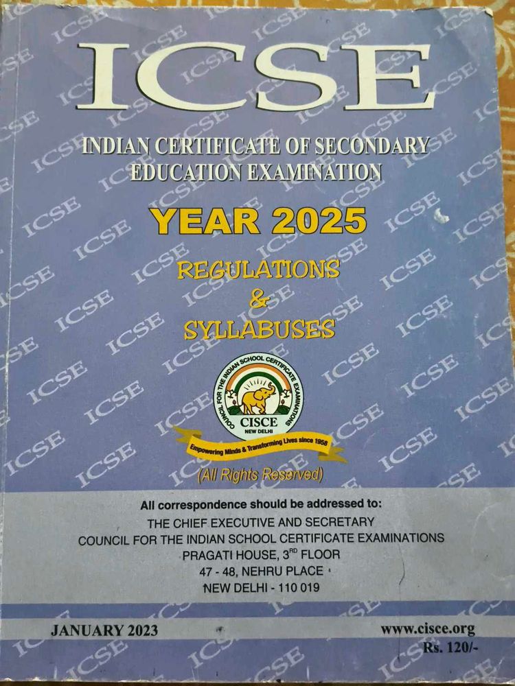 Icse Class 10  regulations and syllabus Book