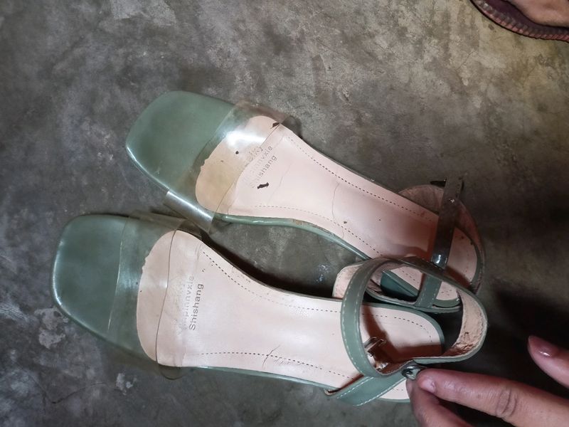 Green Transparent Heel