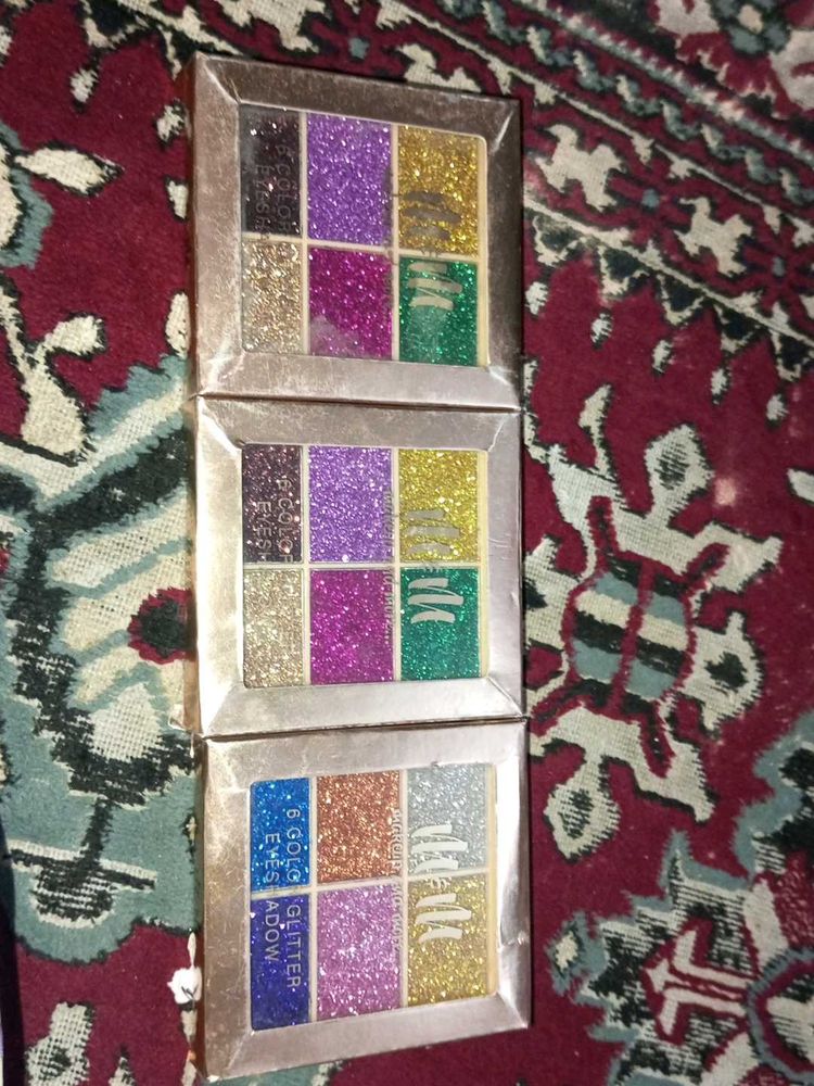 M&amp;M 6 Colour Glitter Eyeshadow