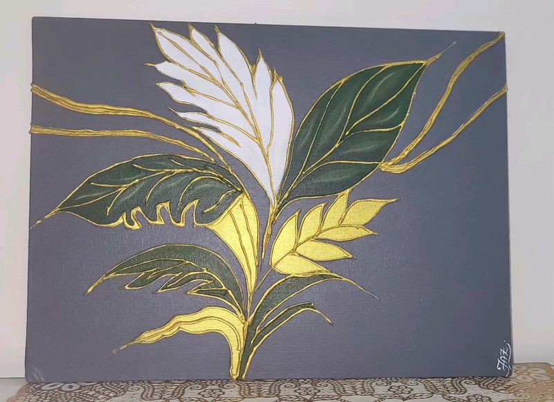 Golden biss Acrylic Painting On Canvas
