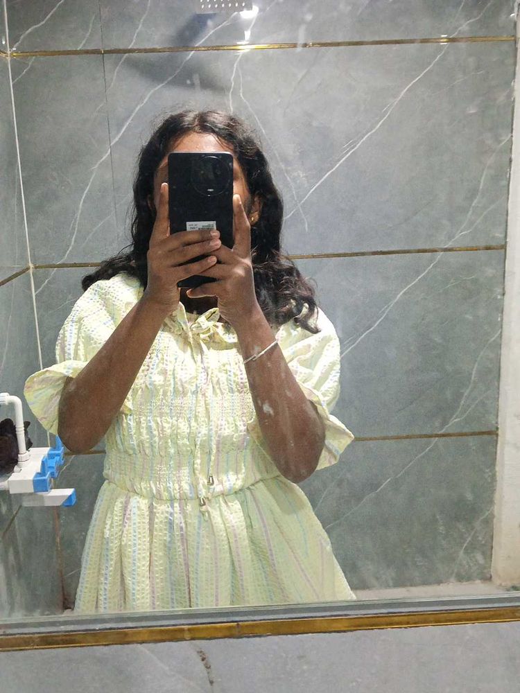 Cute Yellow Striped Dress
