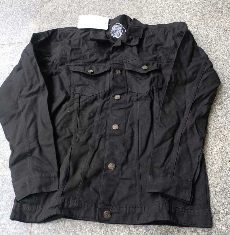 Black Denim Jacket, Size M
