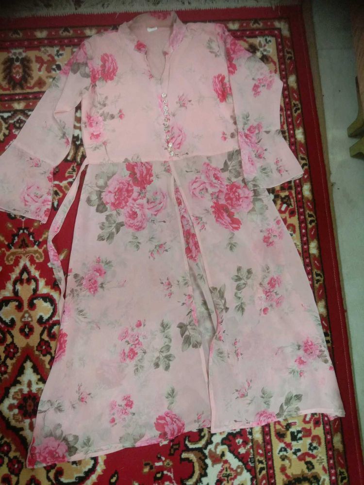 Floral Printed Anarkali Suit