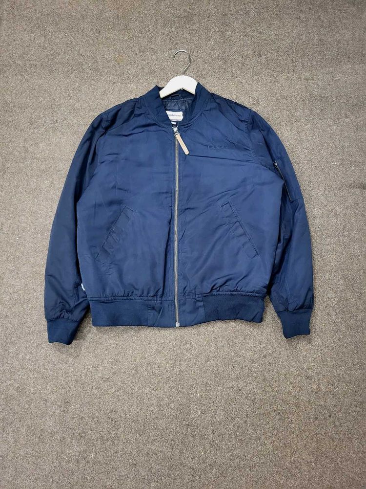 Navy Blue Bomber Jacket