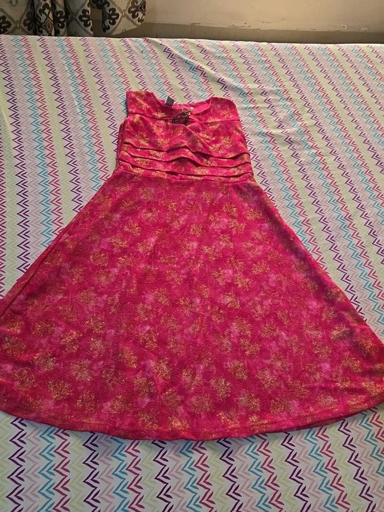 Pink Floral Gown Dress 💕🩷💕