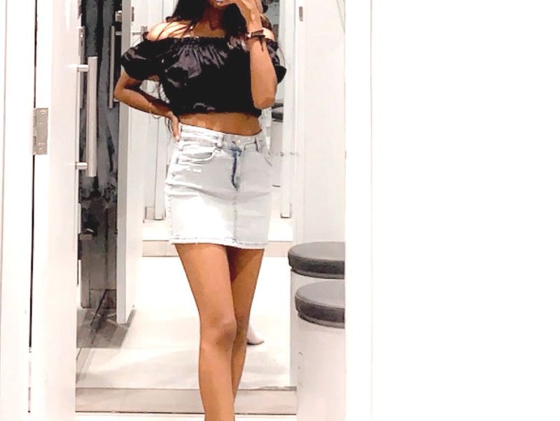 black off shoulder top