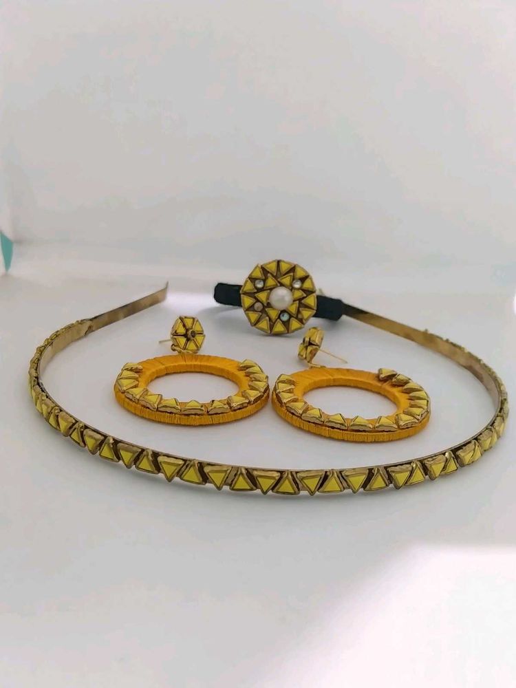 Yellow Hoop Earrings