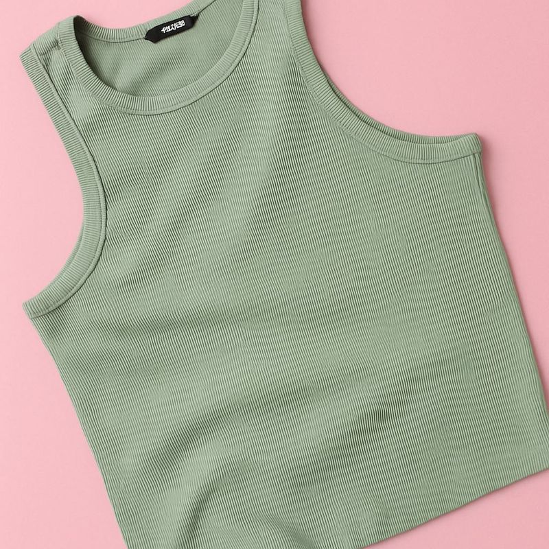 Sage Green Ribbed Tank Top