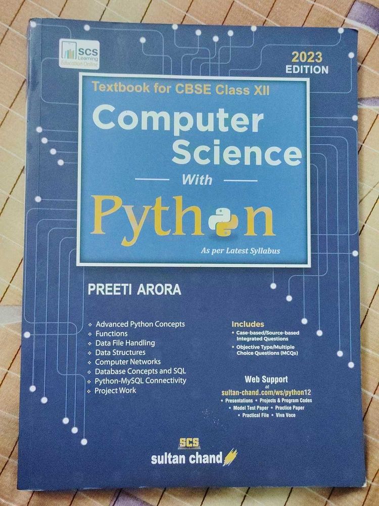 COMPUTER SCIENCE WITH PYTHON CLASS 12
