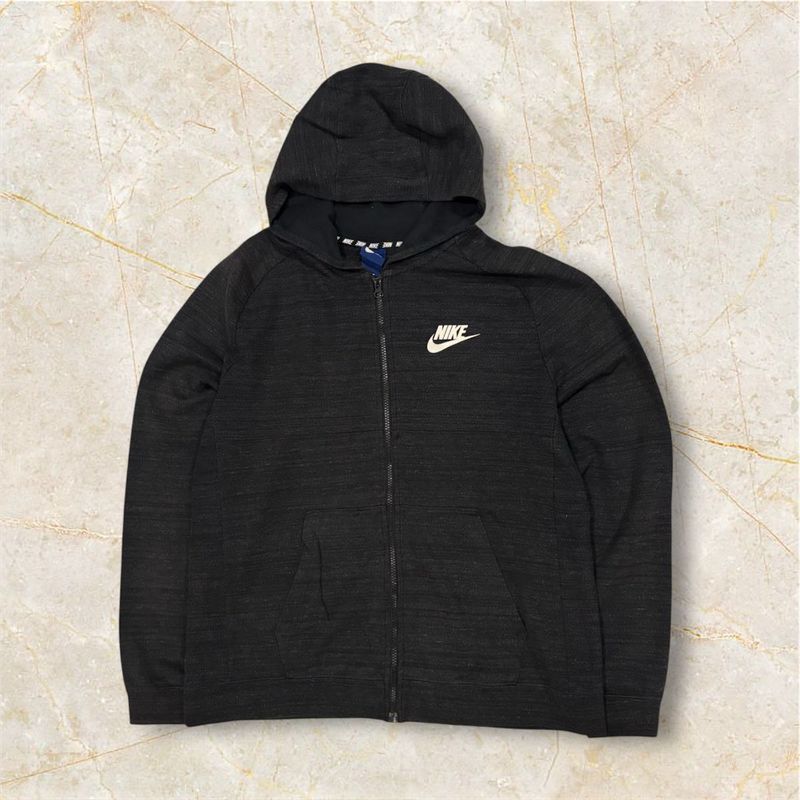 Nike Dark Grey Full Zip Hoodie | Essential Comfort
