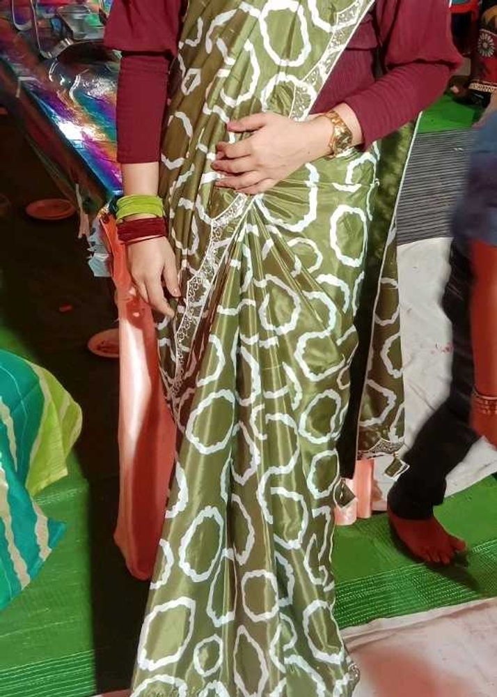 Green Cut Dana Work Silk Saree