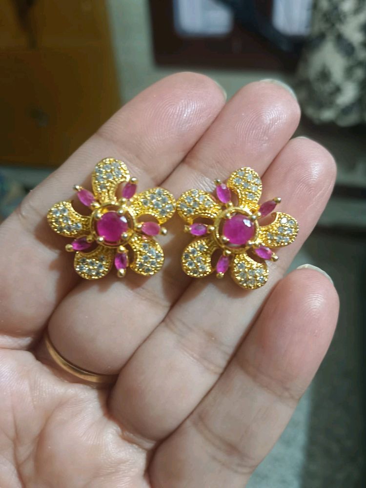 Trendy Women's Earrings . Every Day Wear Gold Plated Alloy For Women And girls