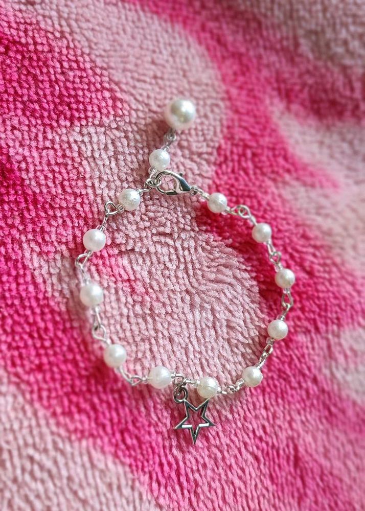 Pearl &amp; Star Charm Bracelet