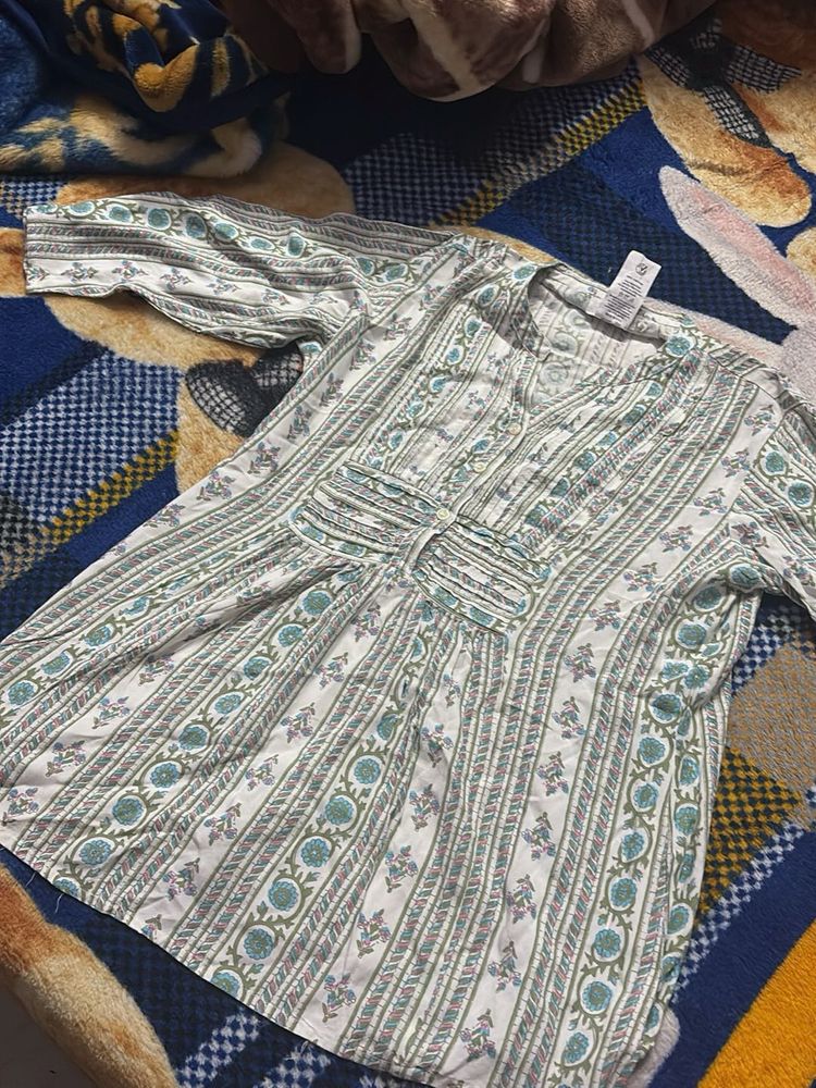 Striped Floral Print Top