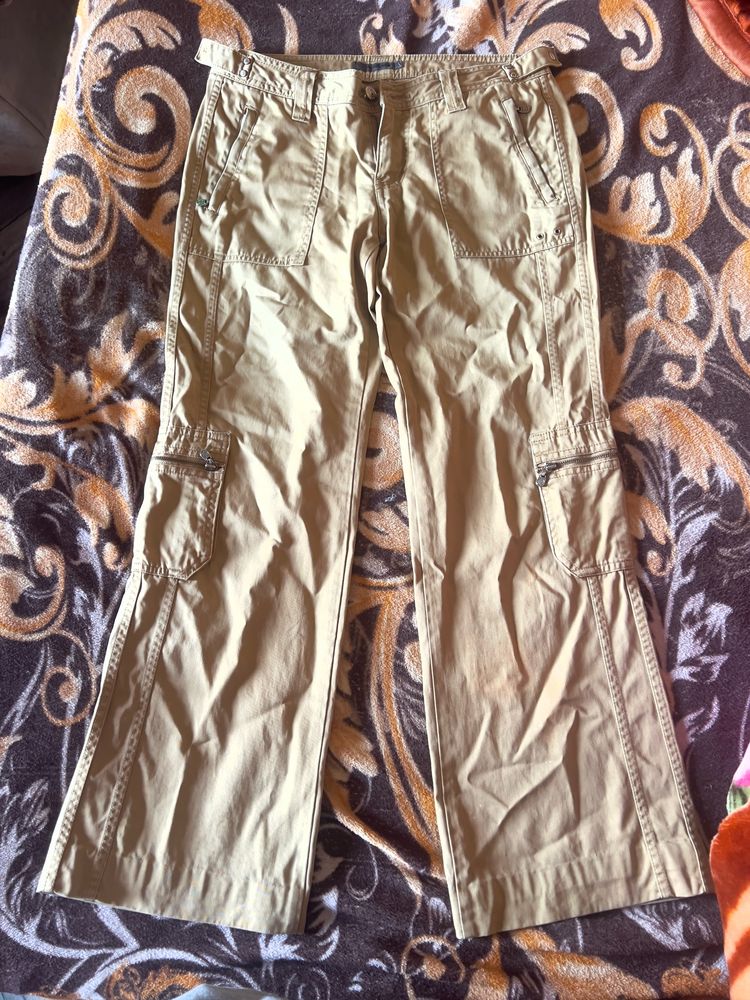 BEIGE BROWN SIX POCKET CARGO