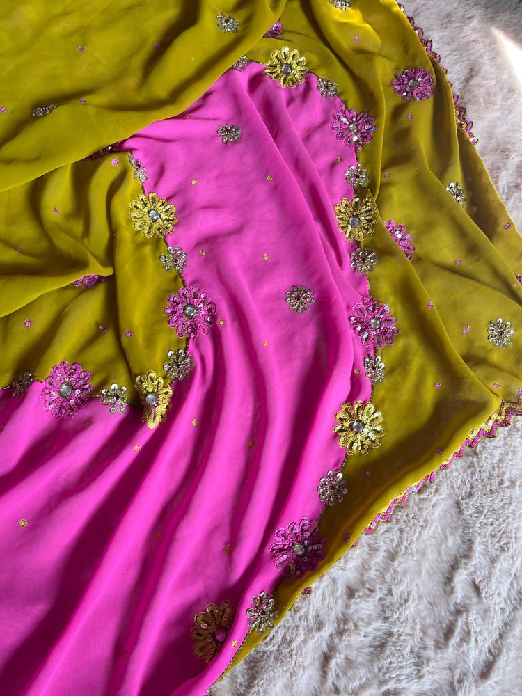 y2k Bollywood beaded Saree