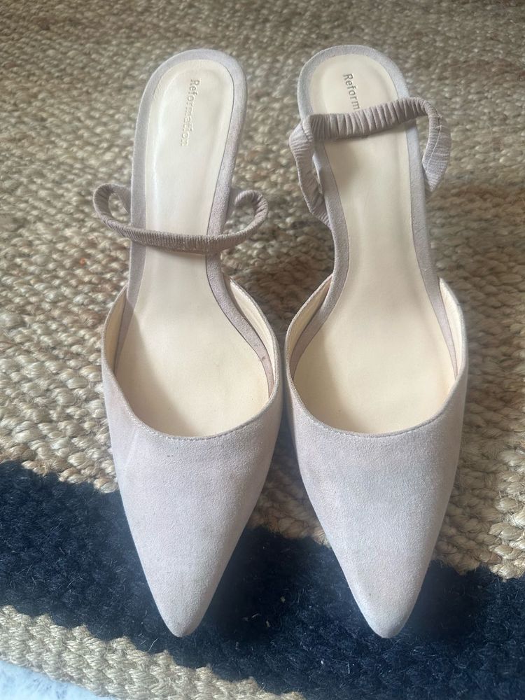 Reformation beige Pink Elegant Heels US 40 UK 7
