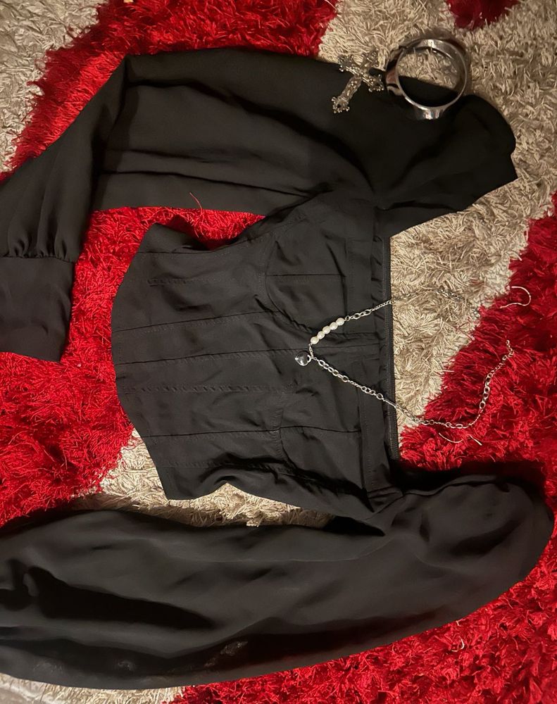 Black gothic corset top