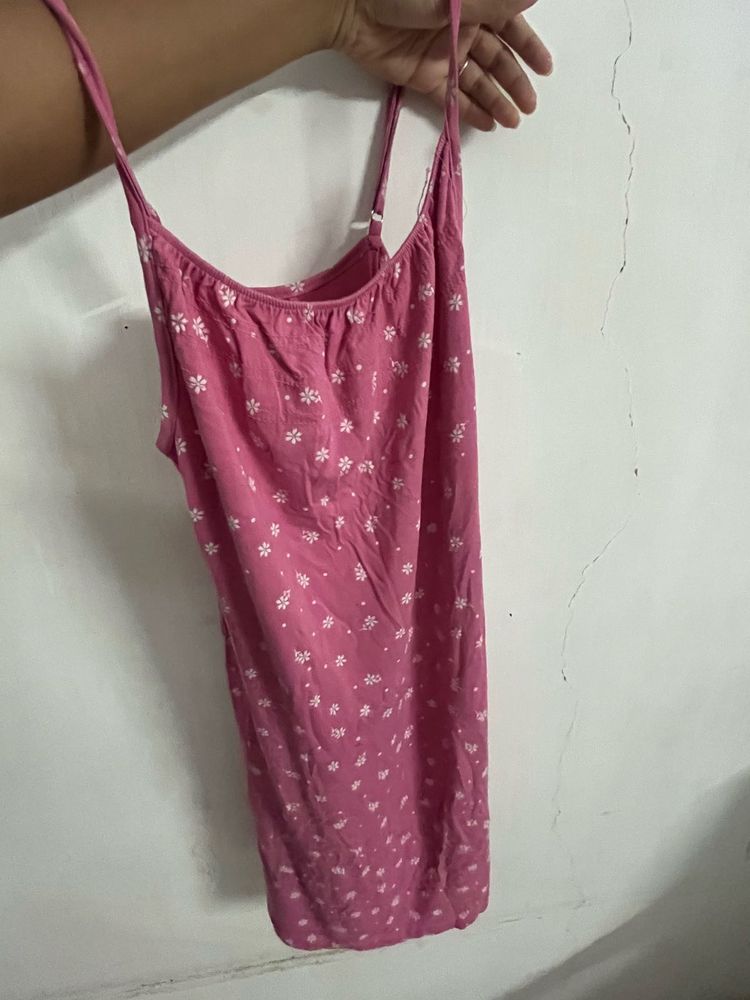 Pink Floral mini dress