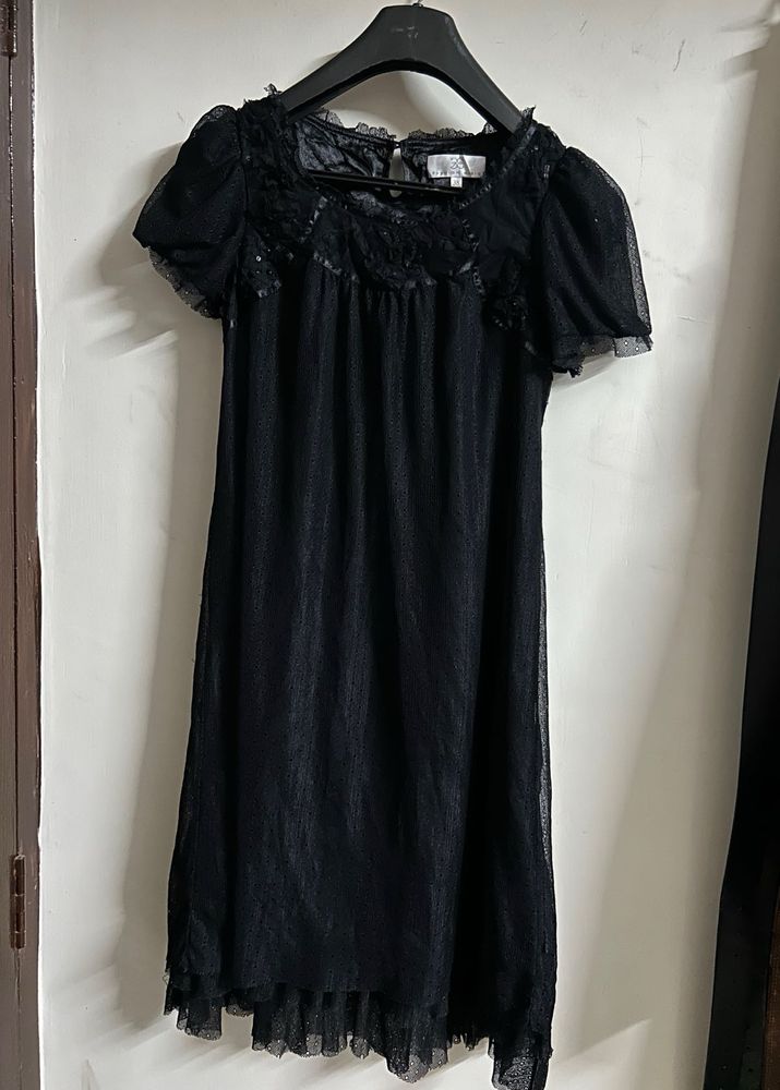 Black Lace Mini Dress