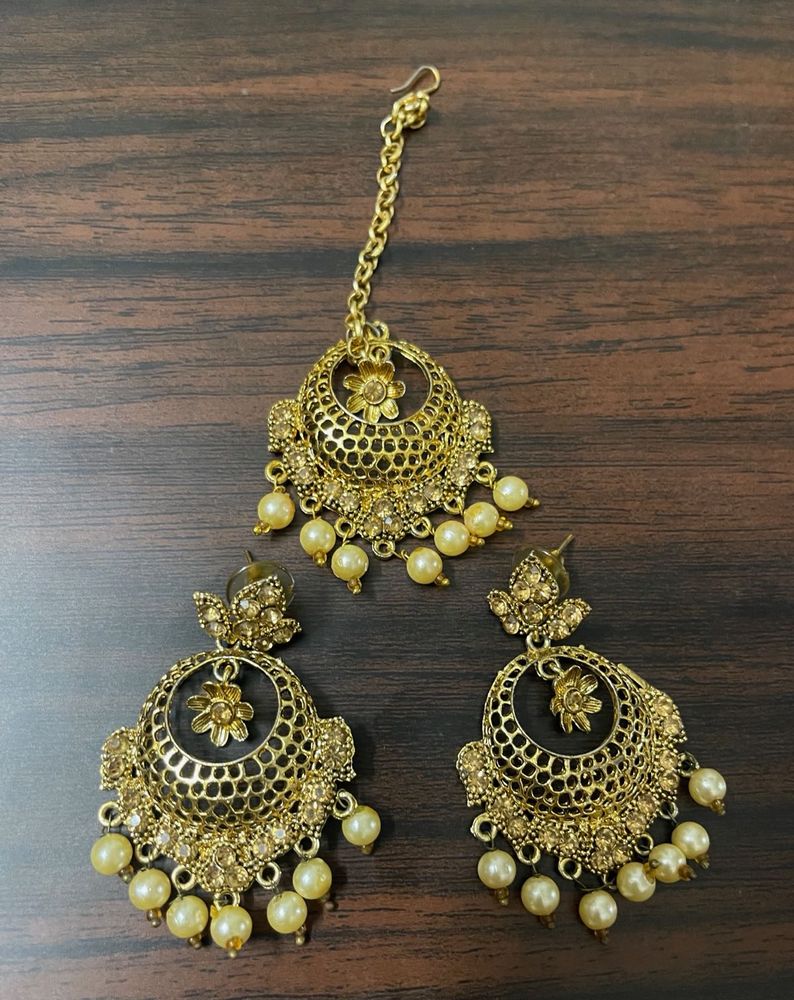 Gold-tone Indian Jewelry Set