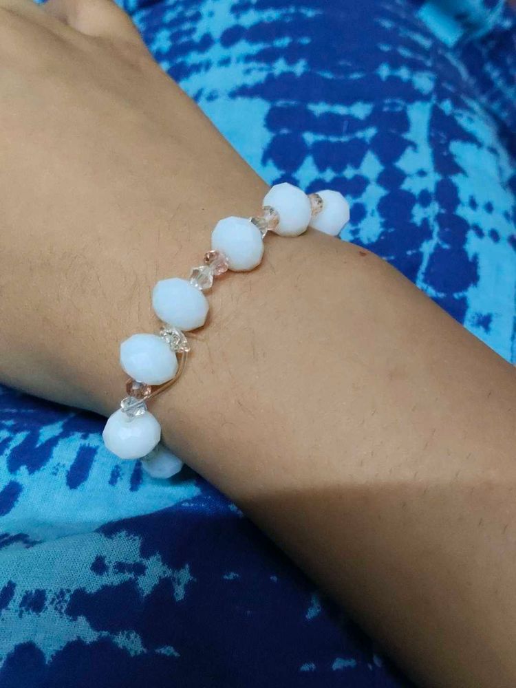 White Beaded Bracelet