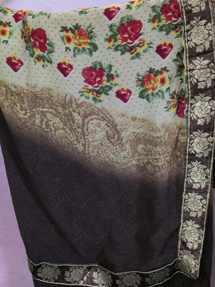 2 New Elegant Floral Print Saree