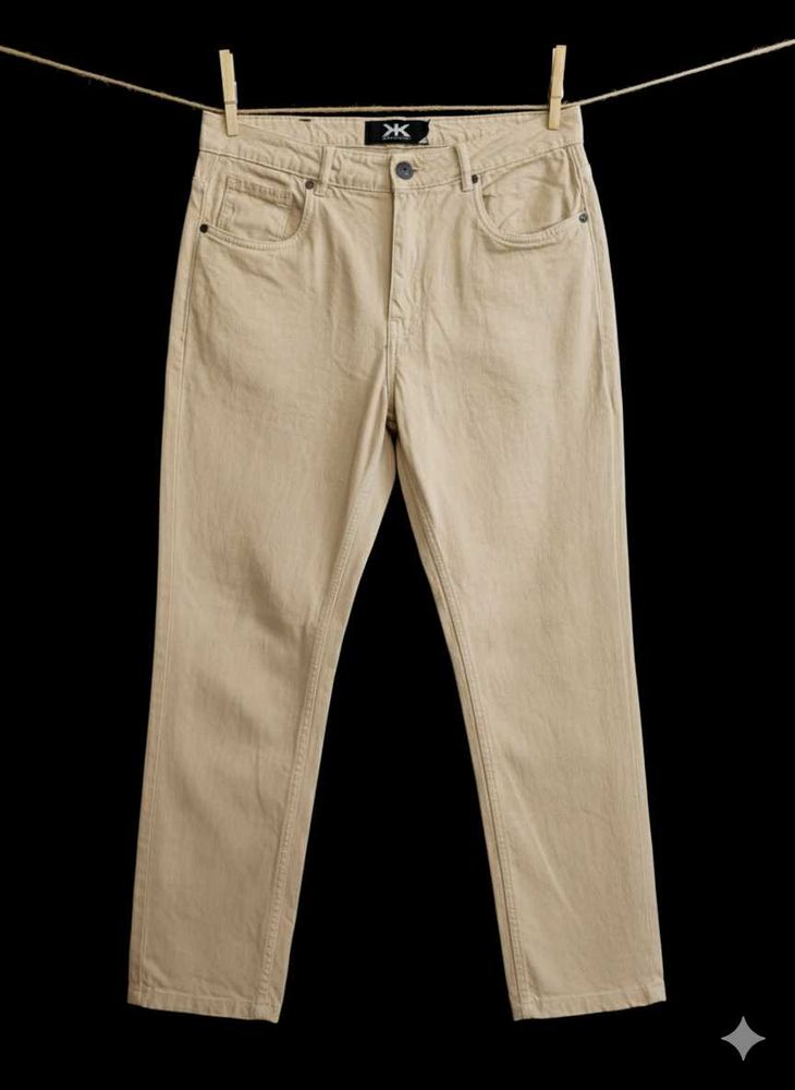 beige Straight Fit pants