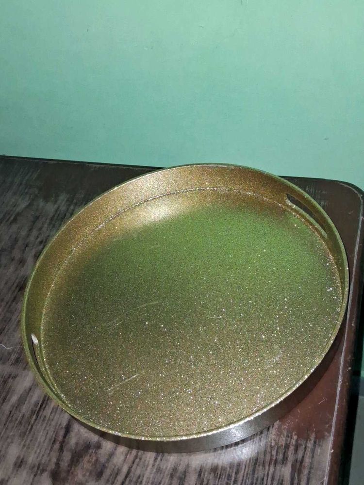 Gold Glitter Serving Tray