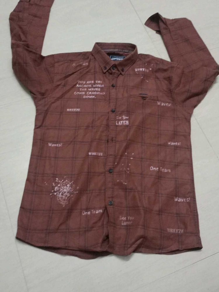 Brown Checked Shirt
