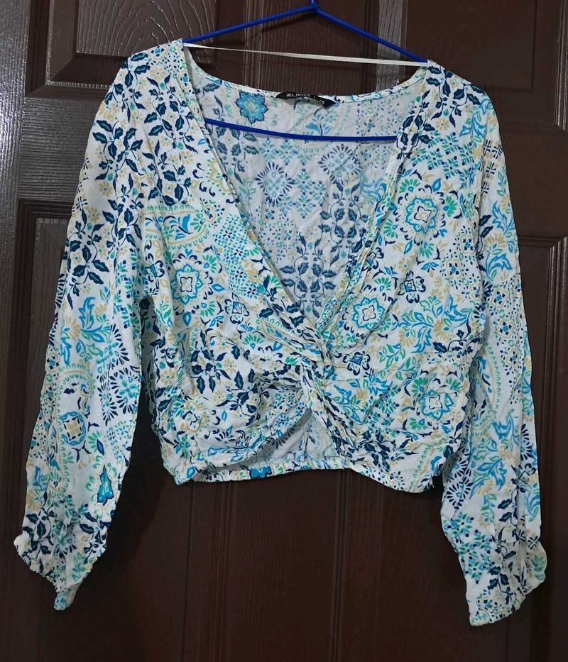 Floral Print Crop Top