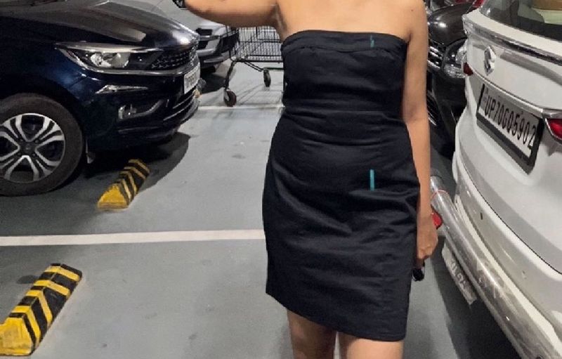 New H&amp;m Wired Solid Black Bodycon Tube Dress