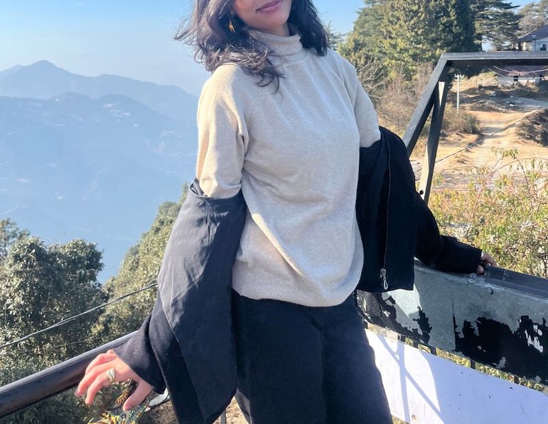 Beige Turtleneck Sweater