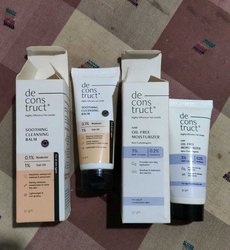 Deconstruct moisturizer and cleanser
