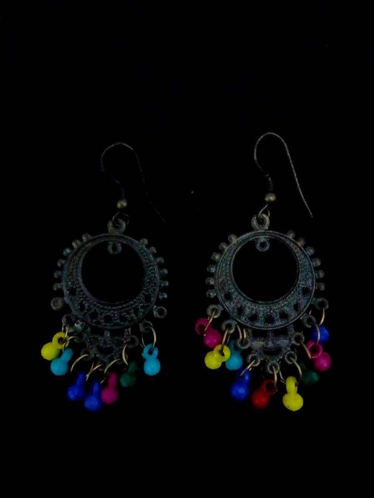 Colorful Beaded Dangle Earrings