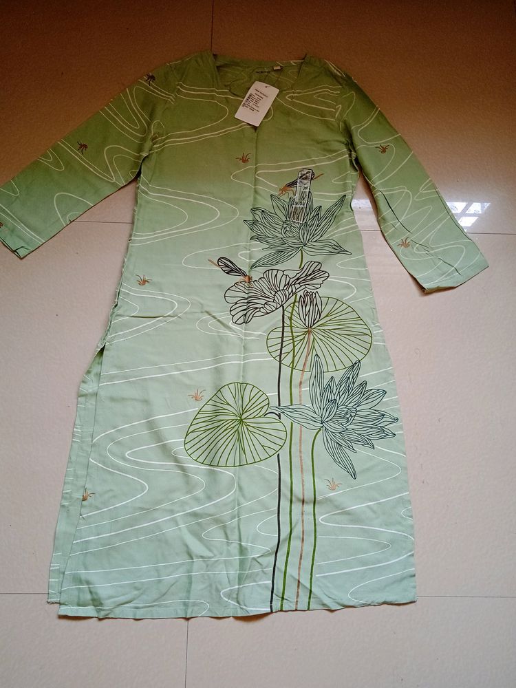 New Pastel Pista Green Kurti