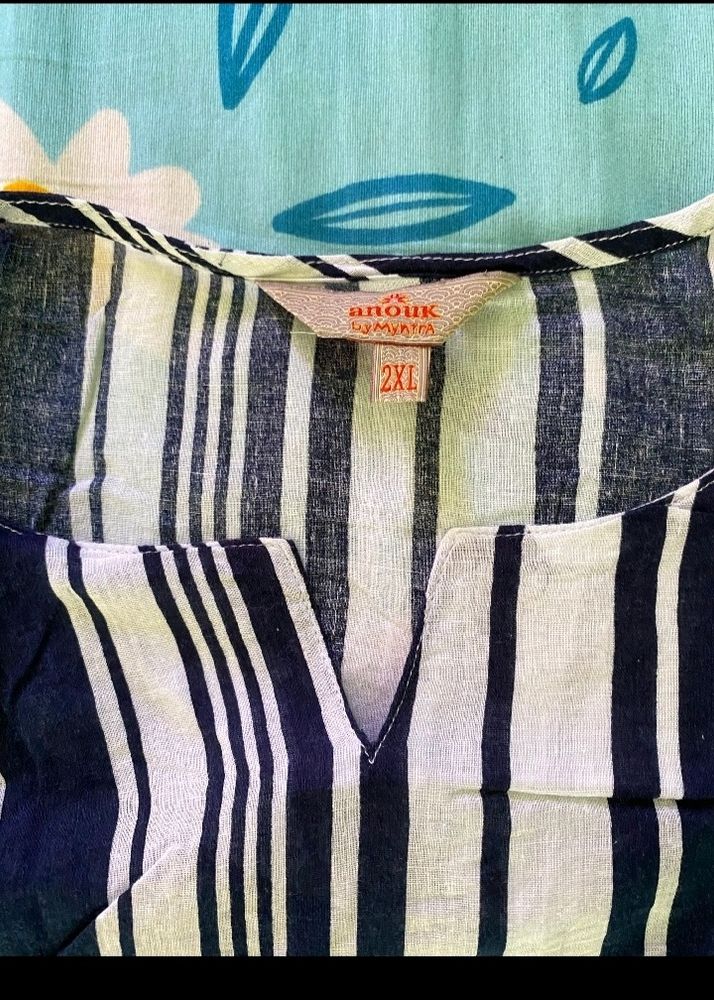 Anouk By Myntra Striped Women&#39;s Kurti