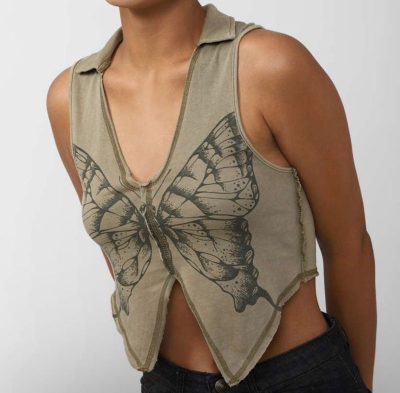 Butterfly Crop Top By Forever 21