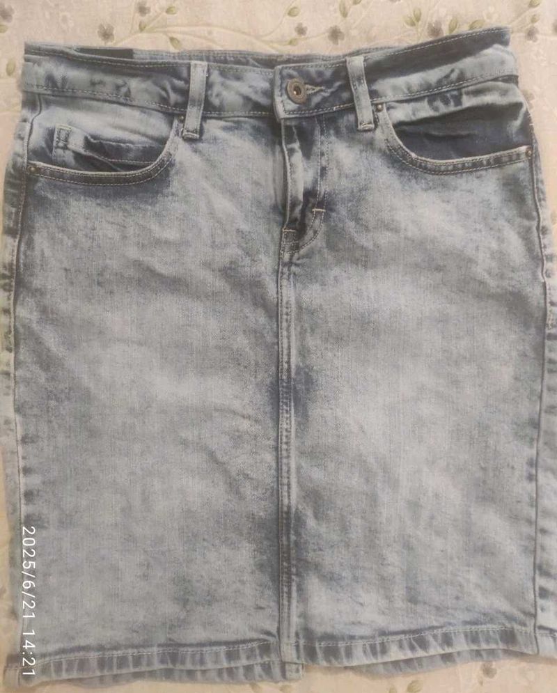 Korean Minimalist Denim Skirt