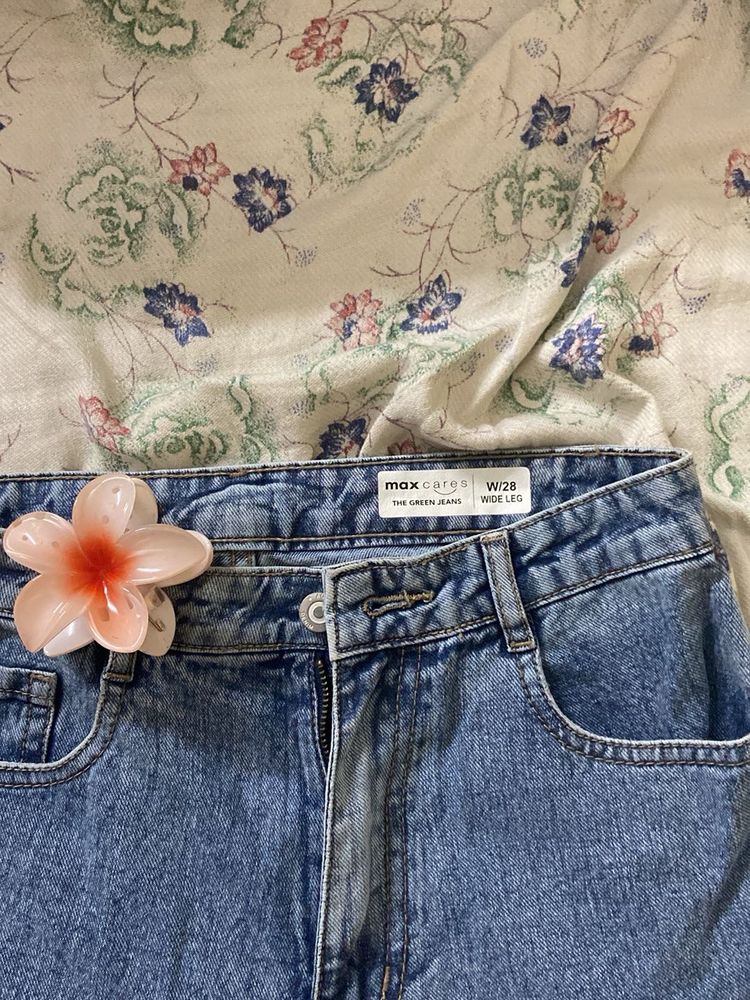 Wide Leg Denim Jeans