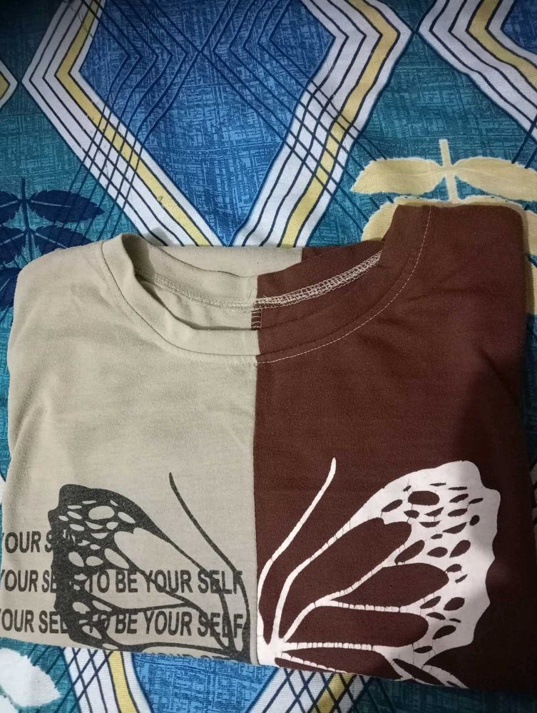 Color Block Butterfly Graphic Tee Oversized