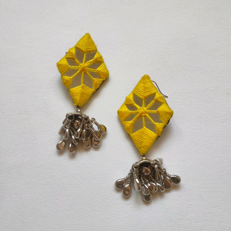 Mirror Embroidery Earrings - 48