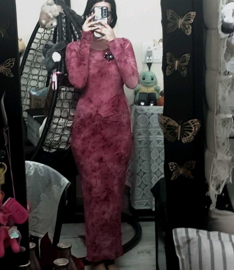 Mauve Velvet Dress