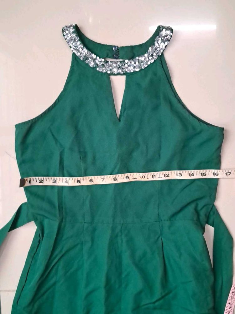 Dark Green Jumpsuit - SMALL