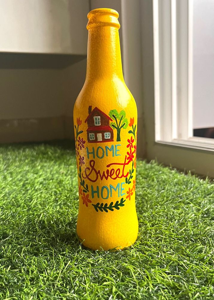 Hand-Painted Decorative Bottle